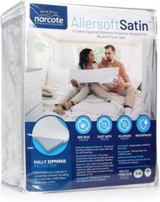 img 4 attached to RV 6 Sided Zippered Mattress Protector: Lock out Dust, Pet Dander, Pollen, Liquids & More! Oeko-Tex Certified (60x75 RV Short Queen)