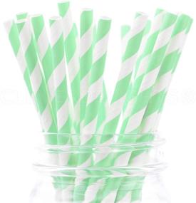 img 1 attached to CleverDelights Biodegradable Paper Straws Stripe Household Supplies