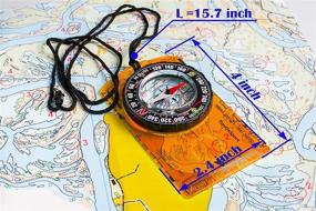 img 1 attached to 🧭 Ultimate Orienteering Compass - Ideal for Hiking, Backpacking, and Camping - Advanced Scout Compass with Navigation Tools - Premium Field Compass for Map Reading and Survival - Perfect Gift for Outdoor Enthusiasts