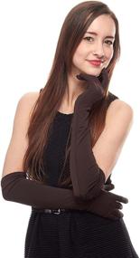 img 3 attached to Women's Accessories: Diamond Rainbow Matte Satin Gloves