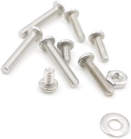 img 1 attached to 🔩 Stainless Steel Phillips Pan Head Machine Screws Nuts Flat Washers Assortment Kit UNC #8-32 - HVAZI