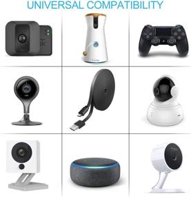 img 3 attached to 🔌 10FT Удлинитель питания 2 шт. для WyzeCam, WyzeCam Pan, KasaCam Indoor, NestCam Indoor, Yi Camera, Blink, Cloud Cam | Прочный кабель для зарядки и синхронизации данных | USB к Micro USB | Черный