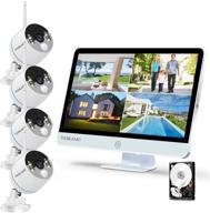 📷 long range wireless outdoor home security camera system with 16-inch 1080p ips monitor, 2tb hard drive, floodlight & audio, 3mp spotlight ip cameras, 8ch wifi surveillance system, 2-way audio logo