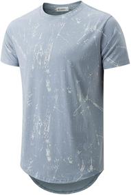 img 4 attached to 👕 KLIEGOU - Trendy Men's Clothing: Hipster Ripped Hemline Pattern T-Shirts & Tanks