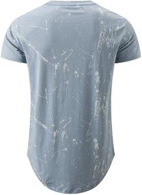 img 3 attached to 👕 KLIEGOU - Trendy Men's Clothing: Hipster Ripped Hemline Pattern T-Shirts & Tanks