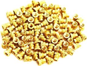 img 2 attached to 🔩 J&amp;J M3 Brass Insert 100pcs - 5mm OD, 5.7mm Length, Female M3 Thread - Heat Sink or Injection Molding