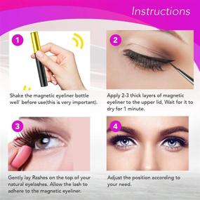 img 1 attached to 💁 Magnetic Eyelash and Eyeliner Kit: 7-Pair 3D Magnetic Lashes + 2 Magnetic Eyeliners + 1 Tweezer - Easy Application, Natural Look, No Glue Needed!