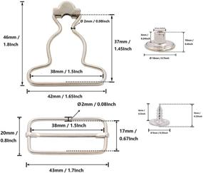 img 1 attached to 🔒 Durable Amanaote Dungaree Fastener: 1.5" Inside Bottom Size Clip Buckle for Overall Suspender Support