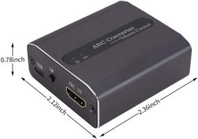 img 3 attached to Усовершенствованный контроль звука: удаленная настройка громкости DAC HDMI ARC на 🔊 стерео R/L RCA адаптер для усилителя, наушников и колонок, многопортовый одновременный вывод