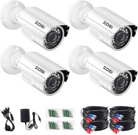 img 4 attached to 📷 ZOSI 4-Pack 2.0MP 1080P 1920TVL HD-TVI CCTV Camera Kit: Day/Night Vision, Waterproof, Aluminum Housing, for 720P/1080N/1080P/5MP/4K HD-TVI AHD CVI Analog DVR Systems