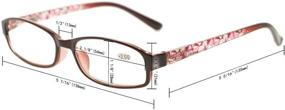 img 2 attached to 👓 Eyekepper Anti Blue Light Computer Readers with Crystal Clear Spring Hinges, Magnified Tablet & Electronics Reading Glasses for Women with Amber Tinted Lens (Red Pattern, 2.00)