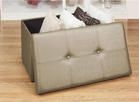 img 2 attached to Simplify F 0646 MET GOLD Storage Ottoman Gold Furniture for Accent Furniture