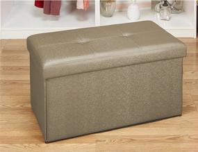 img 1 attached to Simplify F 0646 MET GOLD Storage Ottoman Gold Furniture for Accent Furniture