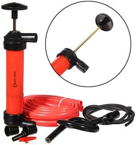 img 2 attached to 🚗 Zento Deals 3-in-1 Hand Siphon Pump for Gas, Liquid, and Air - Manual Travel Emergency Vehicle Pump