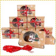 🎁 ourwarm 12pcs christmas cookie gift boxes: festive treat boxes for holiday gift-giving and party supplies logo