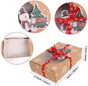 img 3 attached to 🎁 OurWarm 12pcs Christmas Cookie Gift Boxes: Festive Treat Boxes for Holiday Gift-Giving and Party Supplies