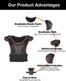 img 2 attached to GOHINSTAR Children Protective Armor: Ultimate Safety Vest for Youth Motorbike & Motorcycle Riding - Full Body Protection including Chest, Back, Spine - Motocross Gear Guard for Dirt Bike Safety - Orange, Small