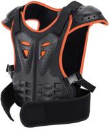 gohinstar children protective armor: ultimate safety vest for youth motorbike & motorcycle riding - full body protection including chest, back, spine - motocross gear guard for dirt bike safety - orange, small logo