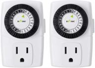 ⏱️ bn-link bnd-60/u47 indoor mini 24-hour mechanical outlet timer, 3-prong, 2-pack: efficient time-control solution for appliances logo