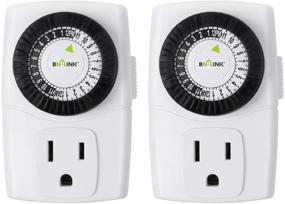 img 4 attached to ⏱️ BN-LINK BND-60/U47 Indoor Mini 24-Hour Mechanical Outlet Timer, 3-Prong, 2-Pack: Efficient Time-Control Solution for Appliances