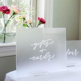 img 4 attached to Pack of 10 UNIQOOO 8x10 Inch Frosted 🎨 Acrylic Sheets for Wedding Acrylic Sign – Stand Not Included