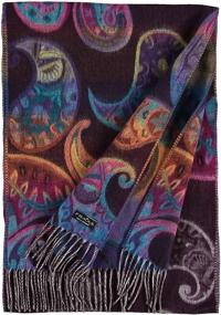 img 2 attached to Stylish Painted Paisley Oversized Cashmink Women's Scarves & Wraps: Perfect Women's Accessories Choice