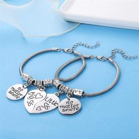 img 1 attached to 🎁 Big Sister Gifts for Little Girls: Matching Charm Bracelets, Ideal for Long Distance Relationships and Women's Jewelry