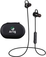 🎧 waterproof and sweat-proof arlig wireless bluetooth earbuds with microphone - magnetic in-ear headset with noise cancelling mic - 9 hr battery life - quick charging - freedom sport pro x1 logo