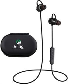 img 4 attached to 🎧 Водонепроницаемые и потоустойчивые беспроводные Bluetooth наушники Arlig с микрофоном - магнитное внутриушное гарнитура с подавлением шума - 9 часов автономной работы - быстрая зарядка - Freedom Sport Pro X1