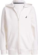nautica kids boys fleece hoodie: 👕 quality boys' clothing for style and comfort logo
