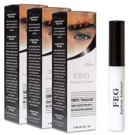 👁 feg eyebrow enhancer growth treatment serum: lengthen, thicken, and darken your brows with this non-irritating, safe and effective serum – 3 pack logo