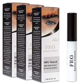 img 4 attached to 👁 FEG Eyebrow Enhancer Growth Treatment Serum: Lengthen, Thicken, and Darken Your Brows with this Non-irritating, Safe and Effective Serum – 3 Pack