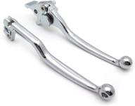 httmt mt241-004- new chrome brake clutch hand levers compatible with suzuki gsxr 600 750 katana 750f sv650s logo