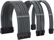 набор кабелей для расширения питания formulamod sleeve: 18awg atx 24p + eps 8-p+pci-e8-p с гребенками для подключения блока питания к материнской плате/графическому процессору (серый). логотип