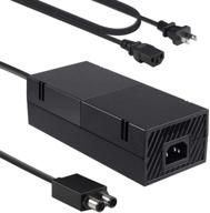 🎮 uowlbear xbox one power supply brick with power cord - ultimate replacement ac adapter charger for xbox one console - low noise version with auto voltage & built-in silent fan logo