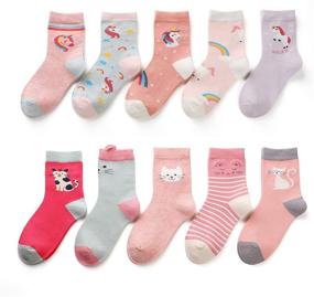 img 3 attached to 🧦 Стильные и удобные хлопковые носки для девочек - идеальный подарок.