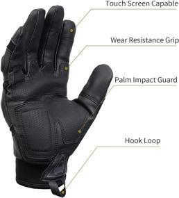 img 2 attached to 🧤 Viperade Men's Tactical Gloves - Rubber Hard Knuckle Military Outdoor Glove, Heavy Duty, Airsoft Gloves Ideal for Cycling, Hiking, Camping, and Powersports