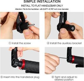 img 1 attached to 🚲 Sanctus Bike Mirror: 2pcs Adjustable Rotatable Rearview Mirrors for Safe Mountain and Road Cycling