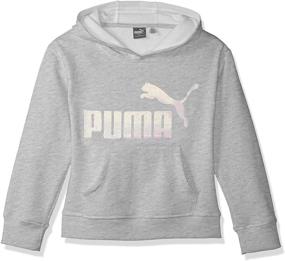 img 2 attached to Девочки PUMA флисовый худи с капюшоном: идеально уютная и стильная спортивная одежда для девочек