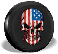 foruidea american flag skull spare tire cover waterproof dust-proof uv sun wheel tire cover fit for jeep logo