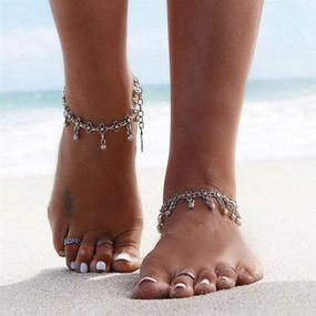 img 4 attached to Stylish Victray Anklets Bracelets: Elevate Your Barefoot Fashion with Women's Jewelry