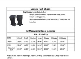 img 1 attached to LuxHide Unisex Adult Leather Chaps Sports & Fitness