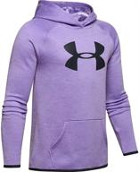 💕 толстовка с капюшоном из флиса для девочек с большим логотипом от under armour логотип