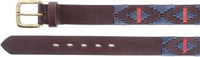 img 3 attached to Polo Hand Stitched Leather GaucholIfe White Men's Accessories for Belts
