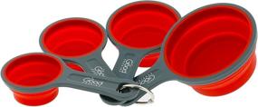 img 2 attached to Silicone Collapsible Measuring Cups Set - 4pc Nesting Dry Measuring Cup Set (BPA Free) - 1/4 Cup, 1/2 Cup, 1/3 Cup, 1 Cup