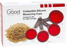 img 3 attached to Silicone Collapsible Measuring Cups Set - 4pc Nesting Dry Measuring Cup Set (BPA Free) - 1/4 Cup, 1/2 Cup, 1/3 Cup, 1 Cup