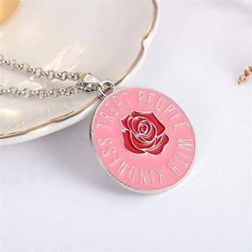 img 2 attached to 🎁 Ralukiia One Direction Gift Harry Styles Merch: Trendy Enamel Necklace Keyring Jewelry for Spreading Kindness
