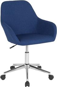 img 3 attached to Blue Fabric Mid-Back Chair for Home and Office - Flash Furniture Cortana