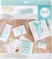 📐 we r memory keepers 0633356600923 punchboard & punch-storage tray (7 piece) - convenient off white organizer set logo