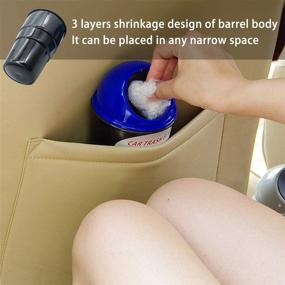 img 1 attached to 🚗 Compact Car Trash Bin: YIOVVOM Mini Automotive Cup Holder Garbage Can for Car Office Home (2Red, 1)